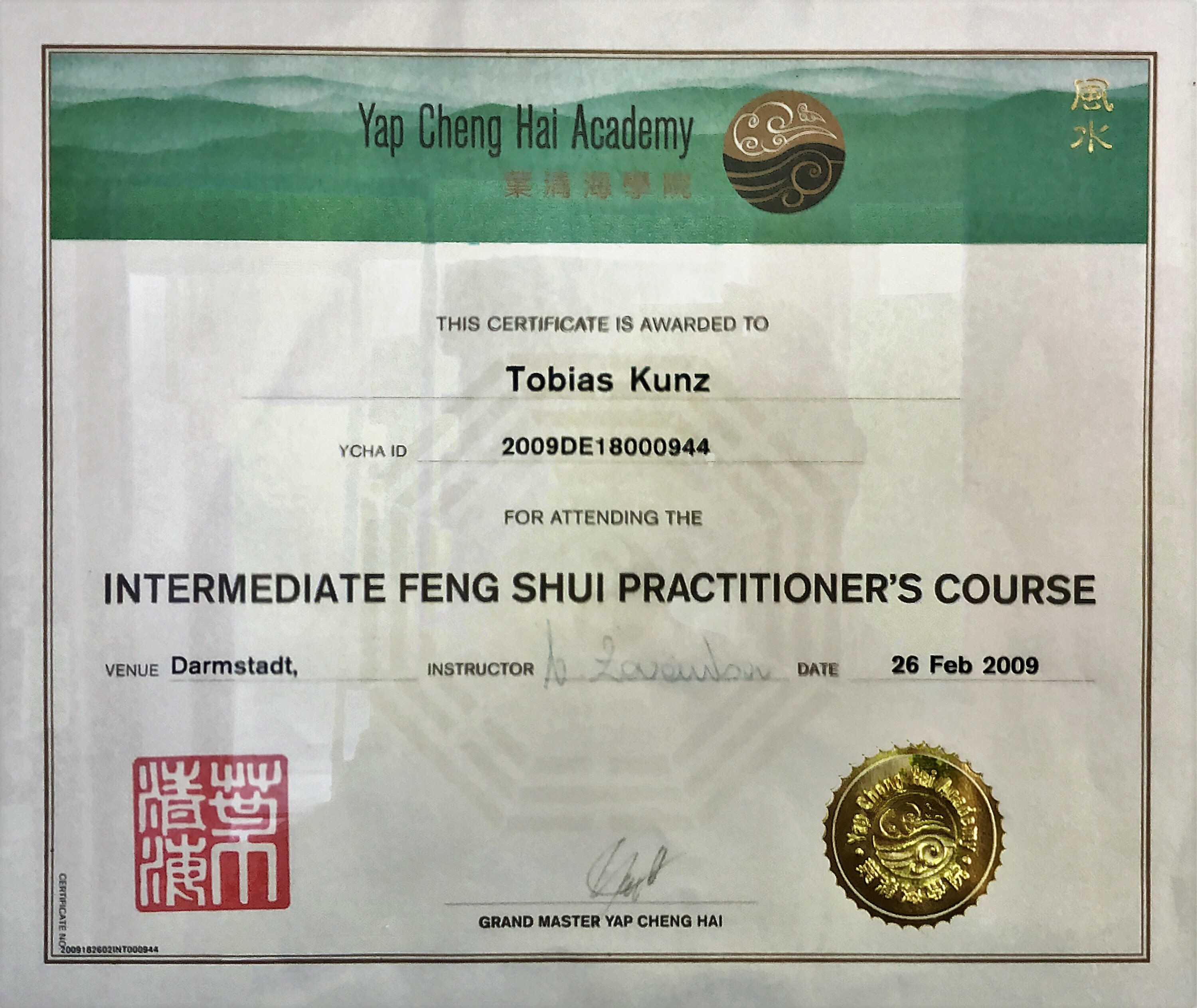 FENG SHUI INTERMEDIATE Tobias Kunz FENG SHUI INTERMEDIATE Tobias Kunz